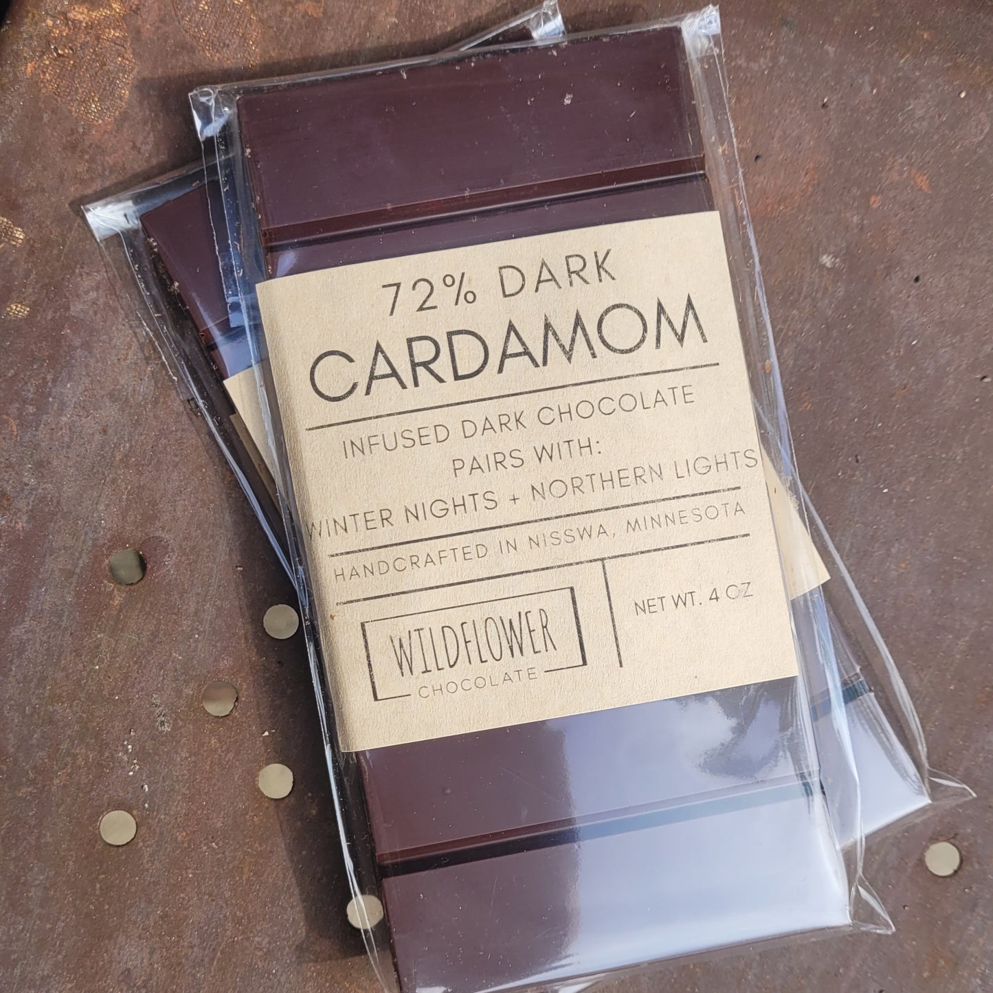 Cardamom Bars - Milk or 72% Dark